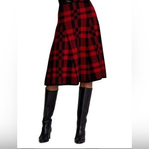 POLO RALPH LAUREN
PLAID MERINO WOOL SWEATER SKIRT